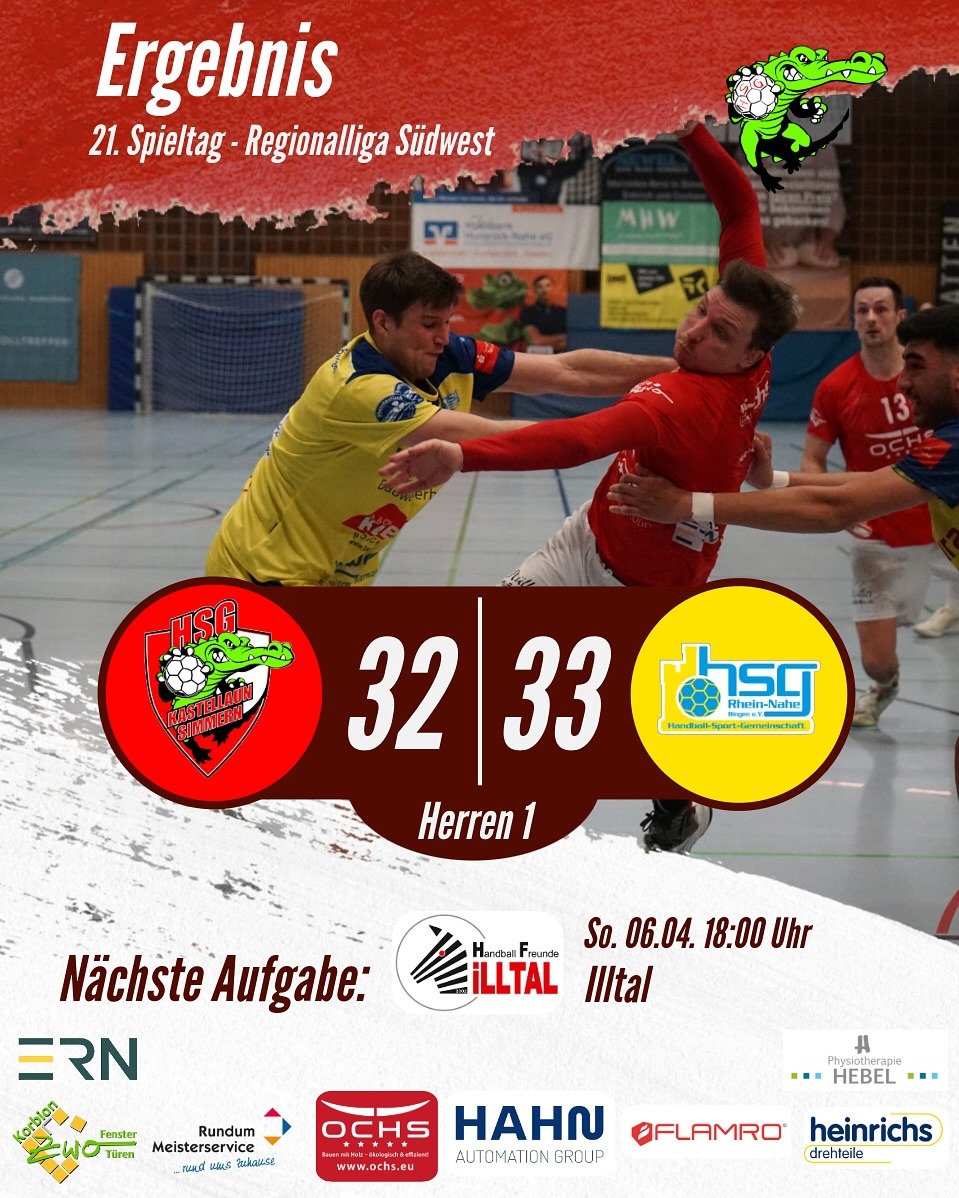 Bittere Niederlage der Herren 1 gegen Bingen.