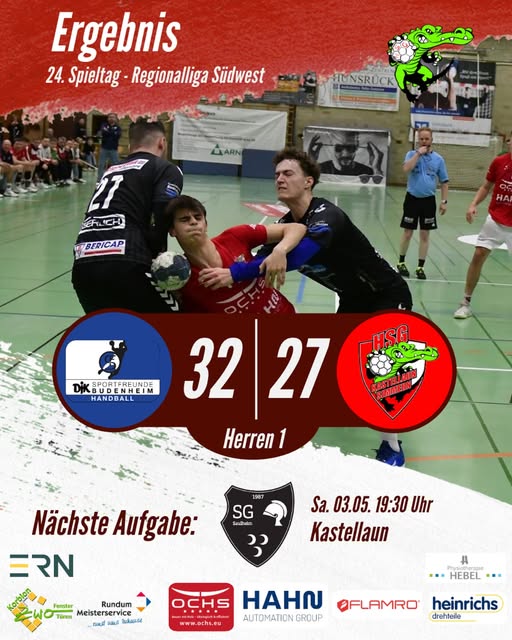Herren 1 verliert in Budenheim 32:27 (14:11)