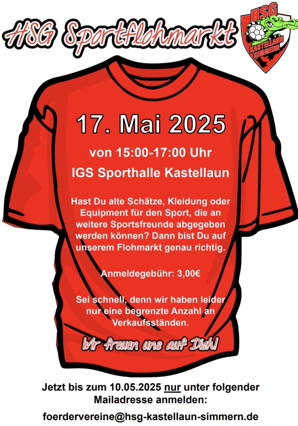 HSG-Sportflohmarkt am 17. Mai 2025