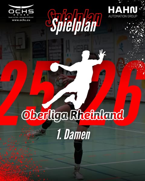 Spielplan der Damen 1 für 2025/26