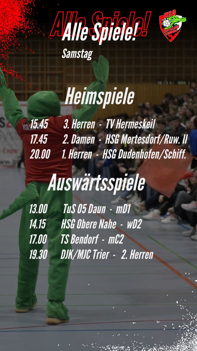 Spiele am Samstag, den 20. September