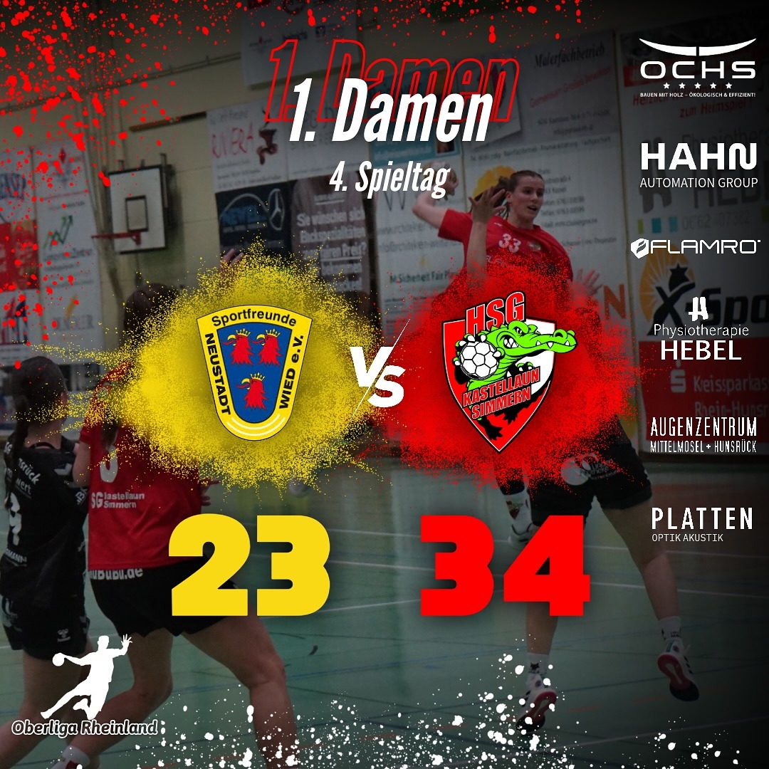 Bericht: SF Neustadt – HSG Kastellaun/Simmern 23:34