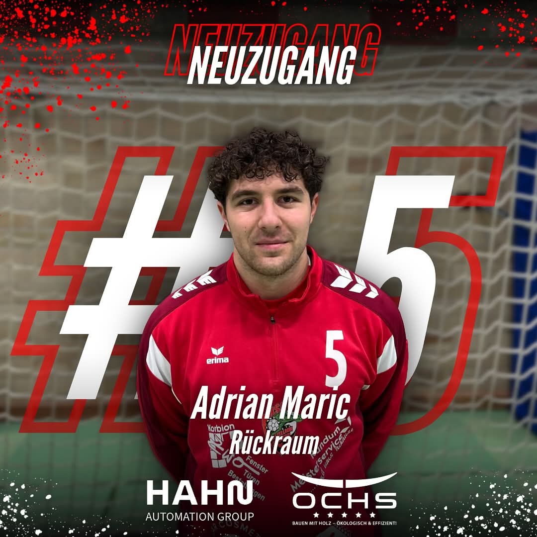 Neuzugang für die Herren 1 – Herzlich willkommen, Adrian Maric!