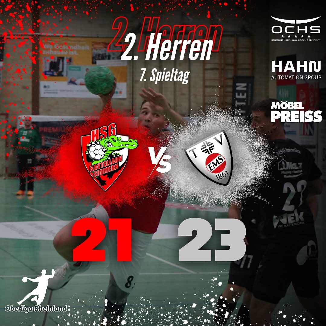 Bericht: Knappe Niederlage der Herren 2 gegen Bad Ems