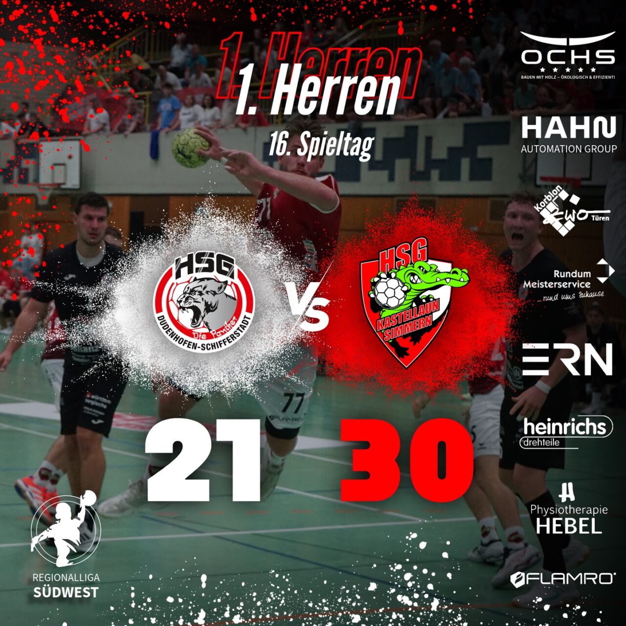 Bericht: Sicherer Sieg in der Pfalzhalle für die Herren 1.