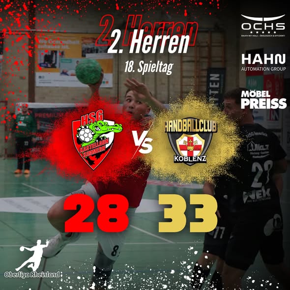 Bericht & Galerie: Niederlage der Herren II gegen HC Koblenz