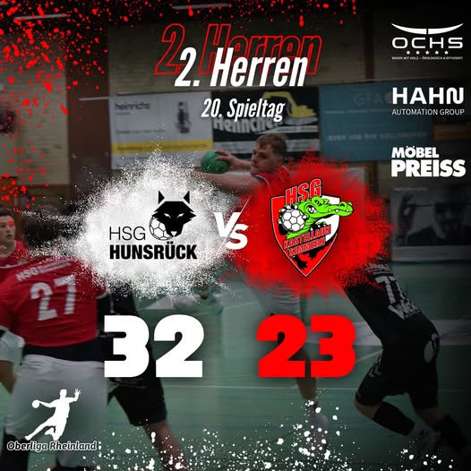 Bericht: Derbyniederlage der Zwoten bei der HSG Hunsrück