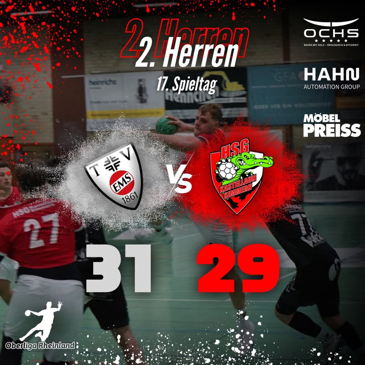 Bericht: Knappe Niederlage in Bad Ems für die Herren II